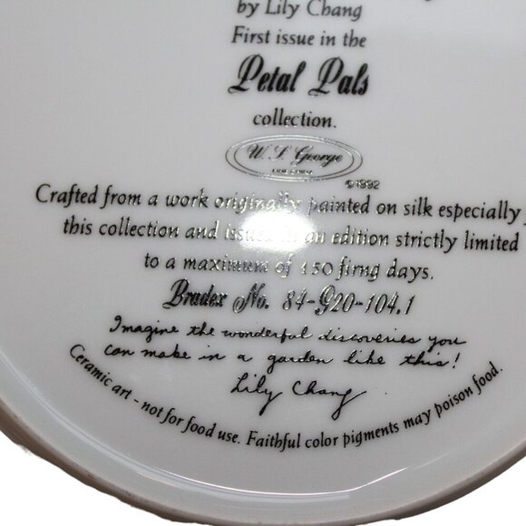 Petal Pals Collection 1st Issue "Garden Discovery" By Lily Chang Plate No. 9665A - Picture 6 of 6